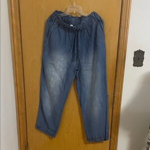 Casual Blue Denim Joggers